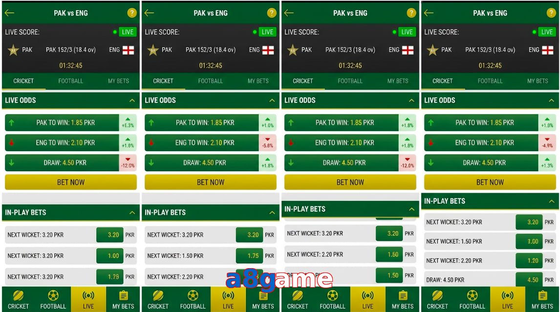 Game list for A8game bet section